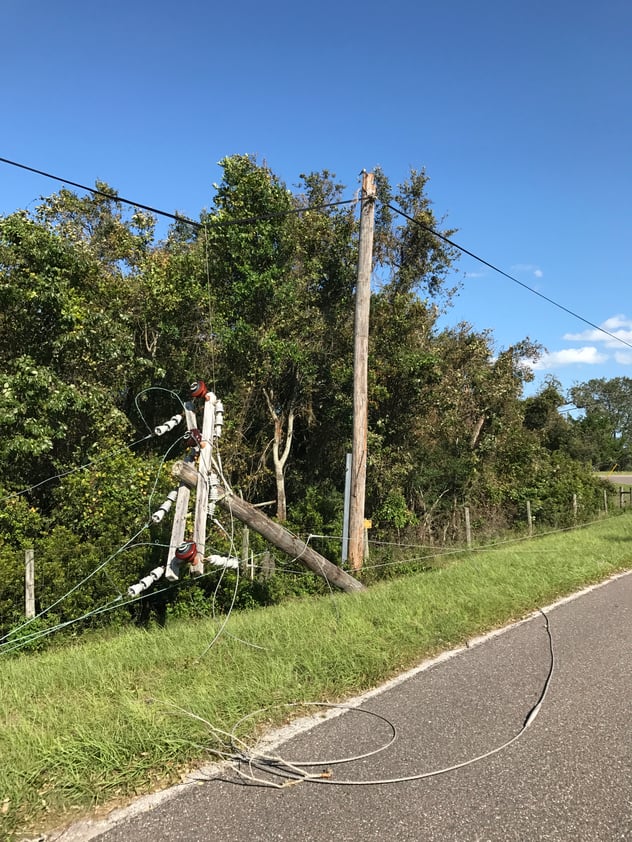 Hurricane Irma Downed Power lines